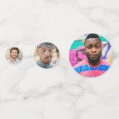 面白い花嫁お別れパーティーの新郎の顔のコンフェッティ コンフェッティ (正面)