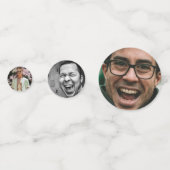 面白い花嫁お別れパーティーの新郎の顔のコンフェッティ コンフェッティ (裏面)