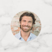 面白い花嫁お別れパーティーの新郎の顔のコンフェッティ コンフェッティ (スモール正面)