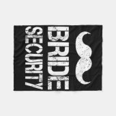 面白い花嫁セキュリティ子供ウェディングパーティー bacheloret フリースブランケット (正面(横))