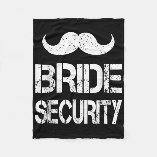 面白い花嫁セキュリティ子供ウェディングパーティー bacheloret フリースブランケット (正面)