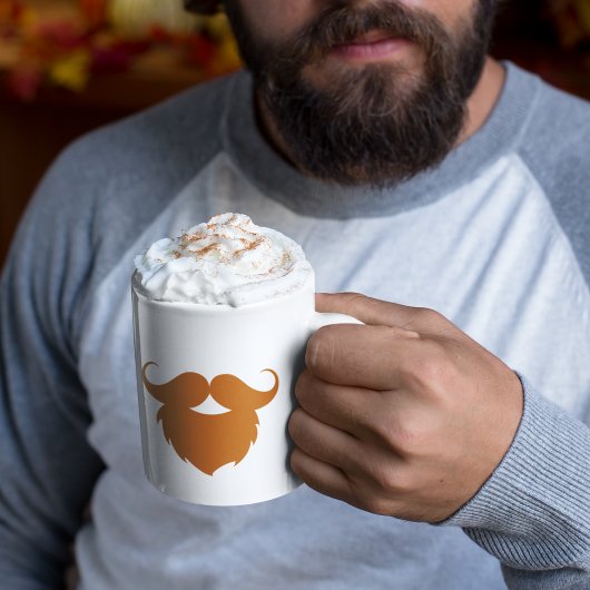 面白い茶色の口ひげ コーヒーマグカップ