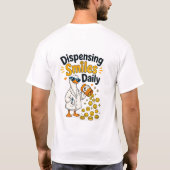 面白い薬剤師のアヒル Tシャツ (裏面)