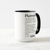 面白い薬剤師の定義 感謝の引用 マグカップ (正面右)