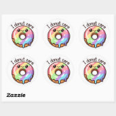 面白い虹色ドーナツステッカー "I Donut Care" ラウンドシール (シート)