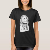 面白い表情の似顔絵スケッチTシャツ Tシャツ (正面)