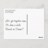 面白い表紙の鳥の写真 ポストカード (裏面)