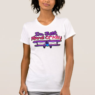 面白い複葉機の飛行機 Tシャツ