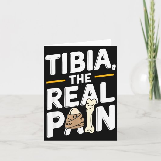 面白い解剖学で脛骨 オッケー 骨折した足のギフト カード (正面)