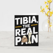 面白い解剖学で脛骨 オッケー 骨折した足のギフト カード (黄色い花)