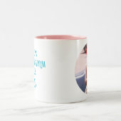 面白い言葉 クールなフォント 写真付き ツートーンマグカップ (中央)