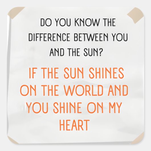 面白い言葉 スクエアシール (正面)