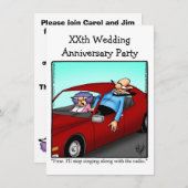 面白い記念日パーティーの招待状 招待状 (正面/裏面)