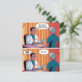 面白い誕生日おめでとう老齢シリーバースデー ポストカード (スタンド正面)