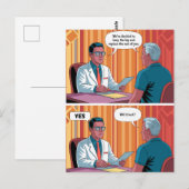 面白い誕生日おめでとう 老年 シリーバースデー ポストカード (正面/裏面)