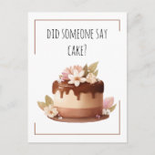面白い誕生日のコーヒーケーキ ポストカード (正面)