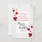 面白い誕生日の願い カード (正面)