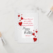 面白い誕生日の願い カード (正面/裏面インサイチュ)