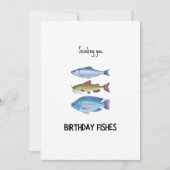 面白い誕生日の魚のバースデーカード (正面)