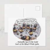 面白い誕生日カード - モグラたたき ポストカード (正面/裏面)