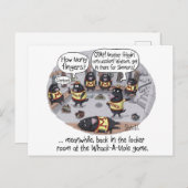 面白い誕生日カード - モグラ叩き ポストカード (正面/裏面)