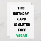 面白い誕生日カード 彼氏 招待状 (正面/裏面)