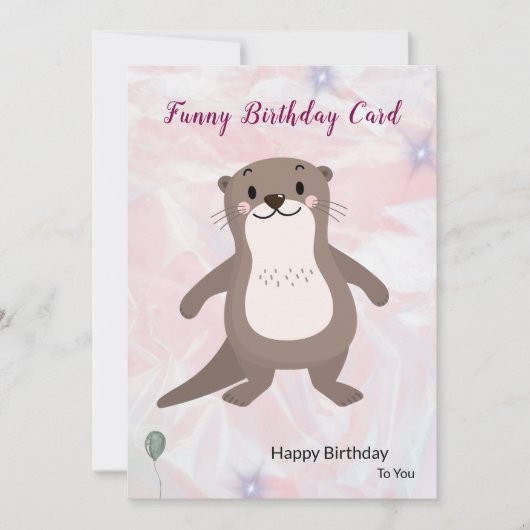 面白い誕生日カード 招待状 (正面)