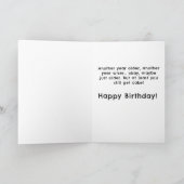 面白い誕生日カード 老年 カード (内部)