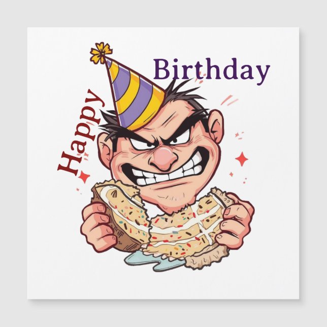 面白い誕生日ステッカー (正面)