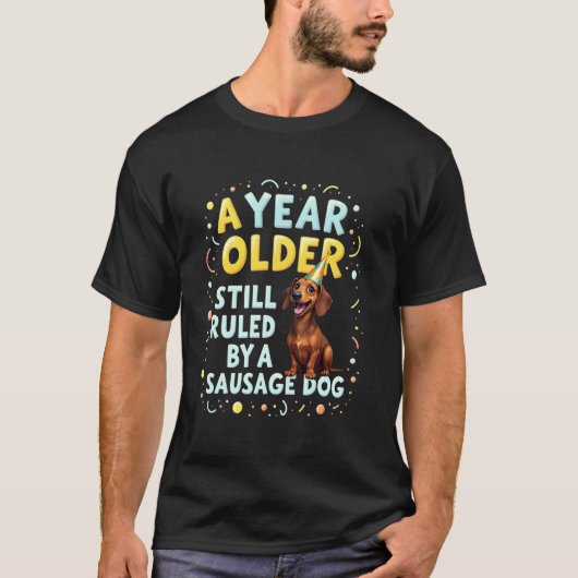 面白い誕生日プレゼント ダックスフント 犬 Tシャツ (正面)