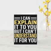 面白い説明できない - スマートな冗談ギフト カード (黄色い花)