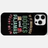 面白い読書には本とパジャマがつきもの 私も参加します Case-Mate iPhoneケース (裏面 (横))