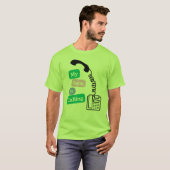 面白い読書好きの引用 Tシャツ (正面フル)