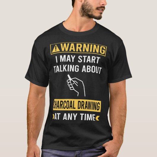 面白い警告の描画 Tシャツ (正面)