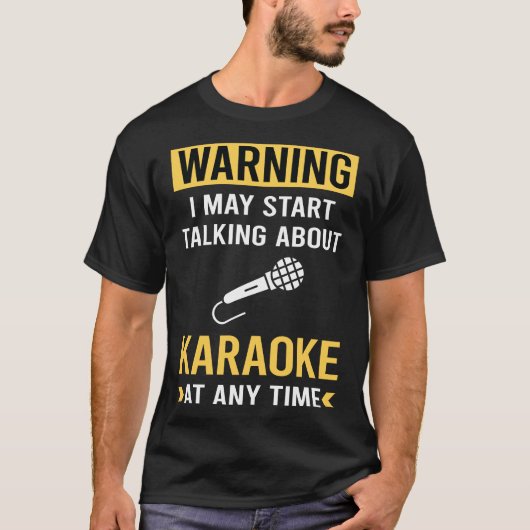 面白い警告カラオケ Tシャツ (正面)