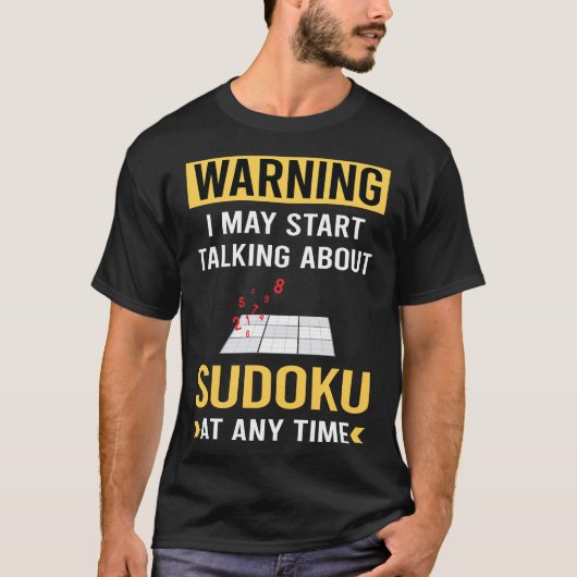 面白い警告数独 Tシャツ (正面)