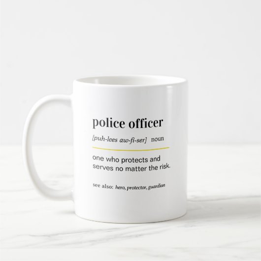 面白い警察官ギフト コーヒーマグ コーヒーマグカップ (左)