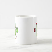 面白い豆のダジャレ コーヒーマグカップ (中央)