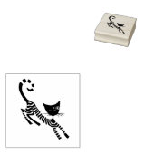面白い赤い猫 ラバースタンプ (押印)