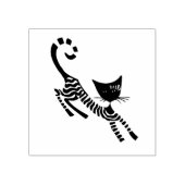面白い赤い猫 ラバースタンプ (インプリント)