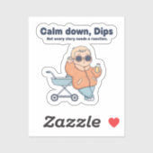 面白い赤ちゃんステッカー – Calm Down Dips Chill Juice To シール (シート)