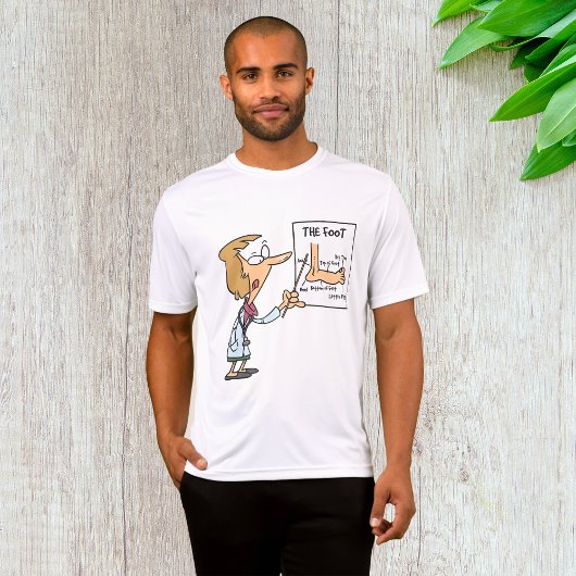面白い足の解剖学を教える医者 Tシャツ