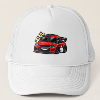 面白い車好きトラッカーズハット | Redcoolcar キャップ