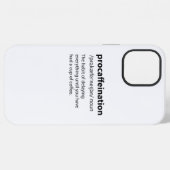 面白い辞書の定義 プロカフィネーション iPhoneケース (裏面横)