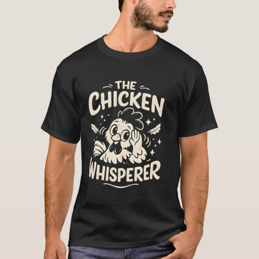 面白い農家のニワトリ語り Tシャツ (正面)