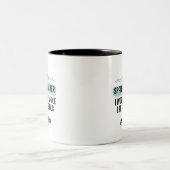 面白い退職スペイン語教師退職ギフト ツートーンマグカップ (中央)