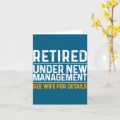 面白い退職デザイン 男性 父 退職パーティー カード (黄色い花)