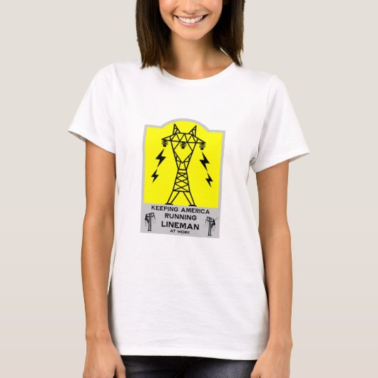 面白い送電線作業員マグカップ - 電力線作業員ギフト - 電気 Tシャツ (正面)