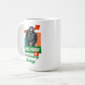 面白い進化生物学チンパンジーハumor コーヒーマグカップ (正面左)