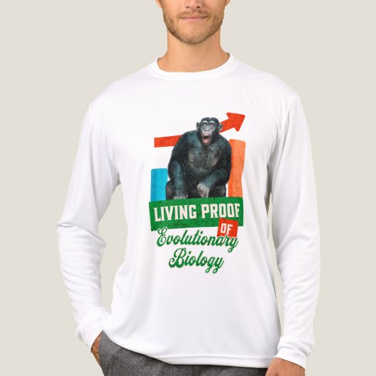 面白い進化生物学チンパンジーハumor トライブレンドTシャツ (正面)